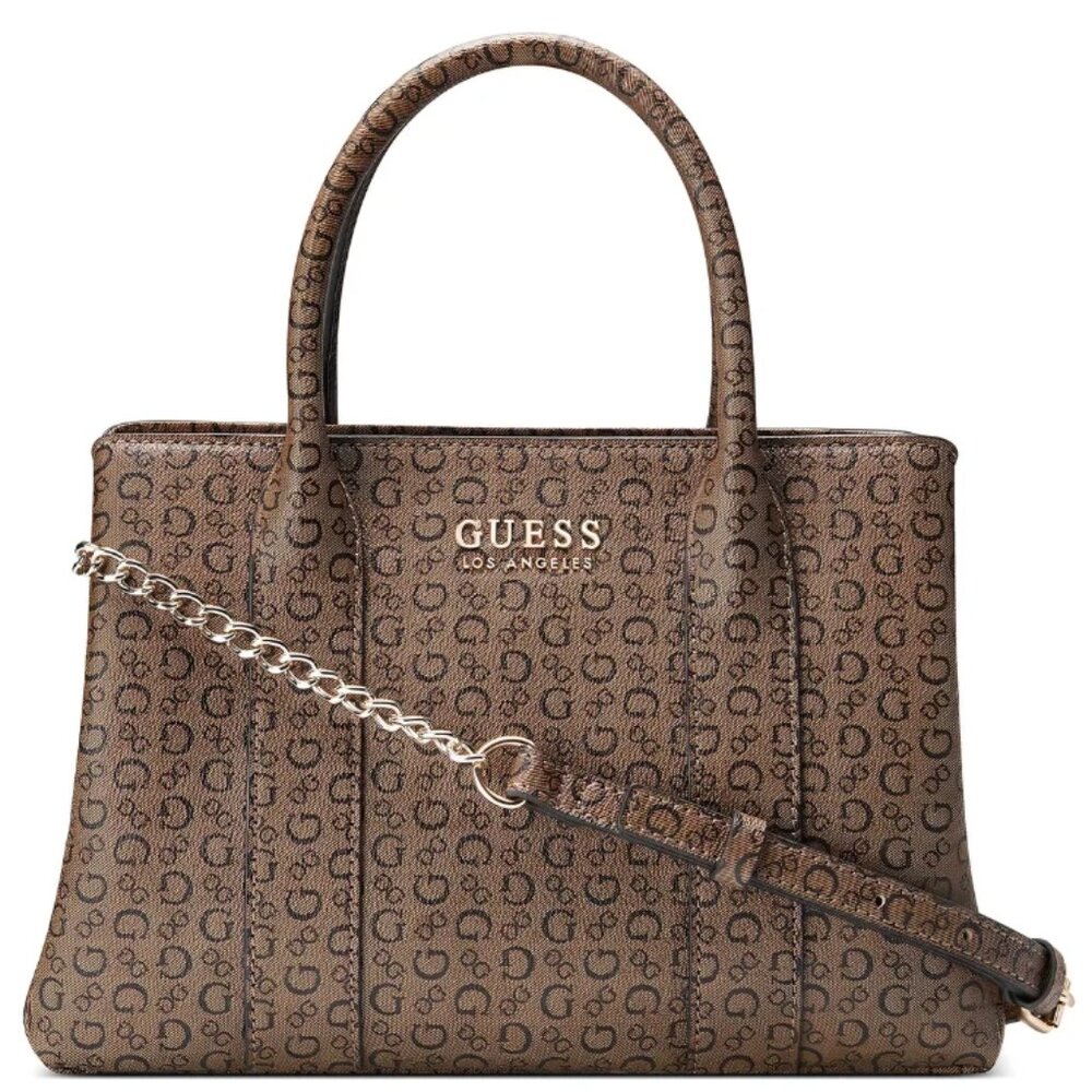 GUESS Factory satchel/purse (BROWN/NICKEL) MINT condition